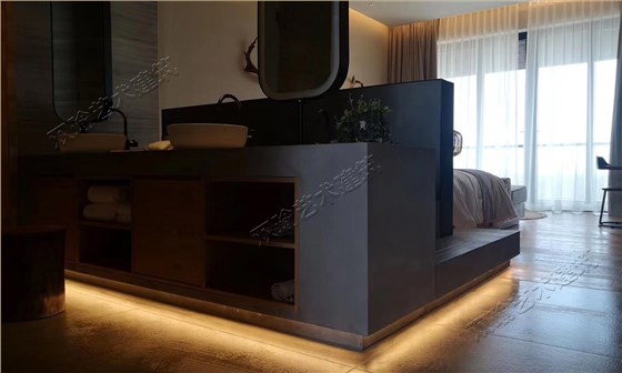 三亚阳光酒店&mdash;仿夯土挂板、清水混凝土